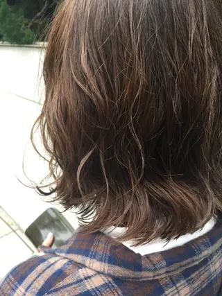 ミディアム カラー パーマ ワタベ ハヤト/ トップデザイナーのヘアスタイル