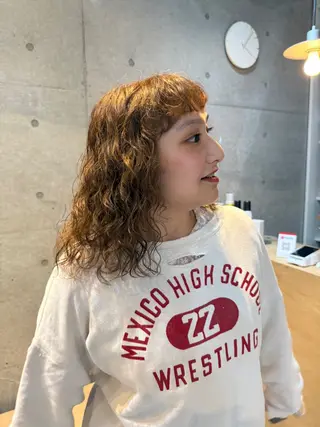 ミディアム デジタルパーマ/ ウェーブパーマ/神野のヘアスタイル