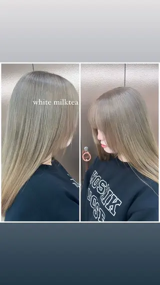 セミロング カラー 帆乃華🐰ྀི🎀 カットモデル募集🌟のヘアスタイル