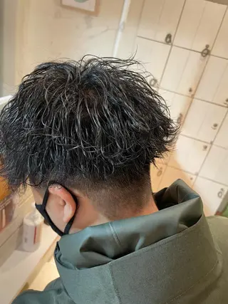 ミディアム パーマ メンズ 辻堂メンズ特化 YU-YAのヘアスタイル