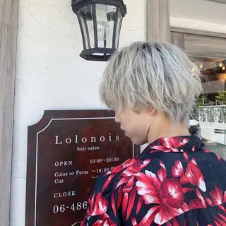 ショート カラー パーマ ヘアアレンジ メンズ 韓国♡ワンホン系 ♡YURIのヘアスタイル