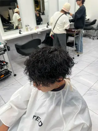 ショート カラー パーマ メンズ 韓国レイヤーカット /REIのヘアスタイル