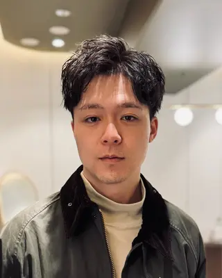 ショート パーマ メンズ スパイキーショート 大人パーマ 丸山のヘアスタイル