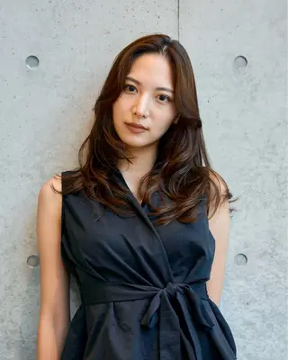 ミディアム カラー レイヤー/柔色 カラー/SAkiのヘアスタイル