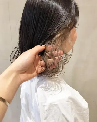 ミディアム カラー ヘアアレンジ 酸性縮毛矯正🧴韓国 レイヤー/髪質改善のヘアスタイル