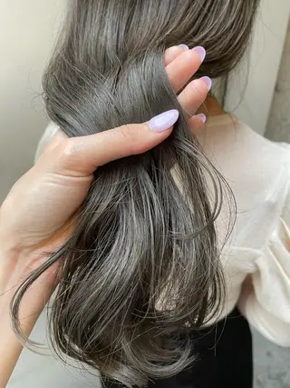 ロング カラー ヘアアレンジ 🤎艶髪×透明感🤎 【𝙔𝙐𝙕𝙐】のヘアスタイル
