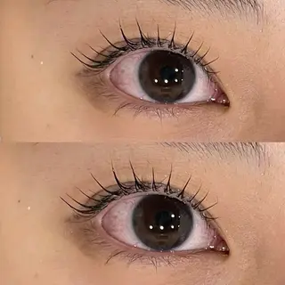 マツエク・マツパ 超透明感カラー🦋韓 国羽エクステ🪽🫧のヘアスタイル