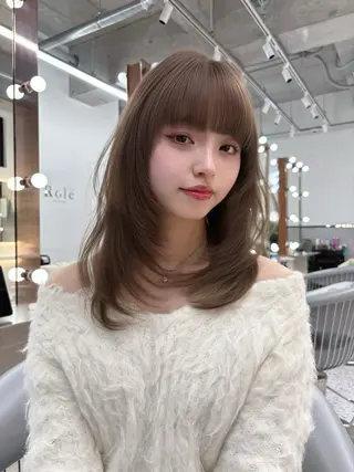 ミディアム カラー 【ブリーチなし】 吉村　清志のヘアスタイル