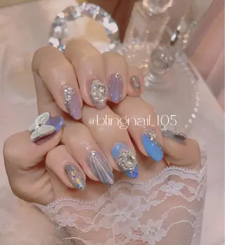 ネイル 23時まで❤︎韓国、 ワンホンネイルのネイルデザイン