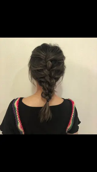 セミロング カラー 酸性縮毛矯正🧴韓国 レイヤー/髪質改善のヘアスタイル