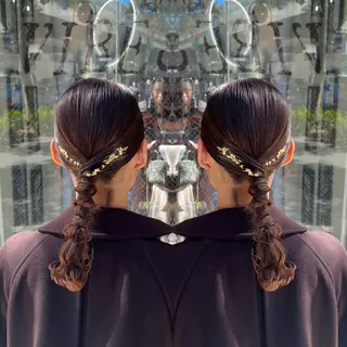 セミロング ヘアアレンジ レイヤー/ボブ/ ミニボブ/AOIのヘアスタイル