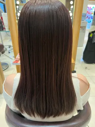 セミロング カラー なつな/ 透明感カラーのヘアスタイル