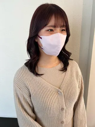 ミディアム 名駅/艶韓国風ヘア miyabiのヘアスタイル