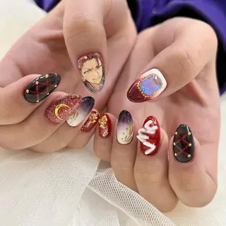 セミロング 池袋痛ネイル Nok. 渡辺のネイルデザイン