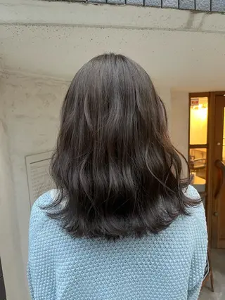 セミロング カラー FUJINO RYOのヘアスタイル