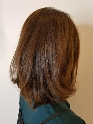 ミディアム カラー 髪質改善/ハイライト 小林秀樹のヘアスタイル