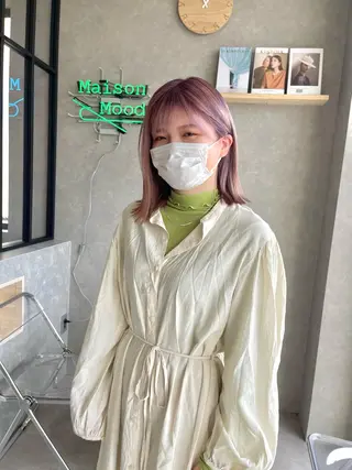 セミロング カラー mood tatemachiのヘアスタイル