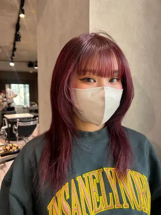 ミディアム ayano/パーマ/ 暖色カラーのヘアスタイル