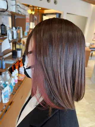 ミディアム カラー 角田 琉希也のヘアスタイル