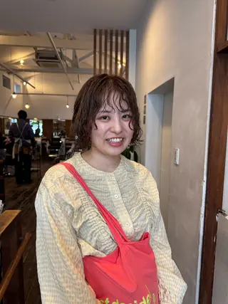 ミディアム パーマ MOK大阪梅田店 Asahiのヘアスタイル
