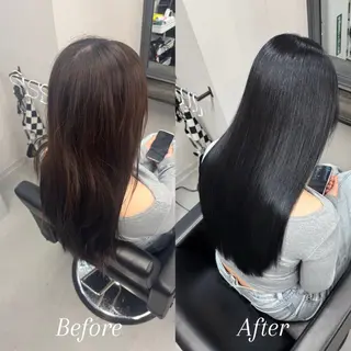 ロング XYZ所属・縮毛矯正/髪質改善 韓国風/MIKIYAのヘアスタイル