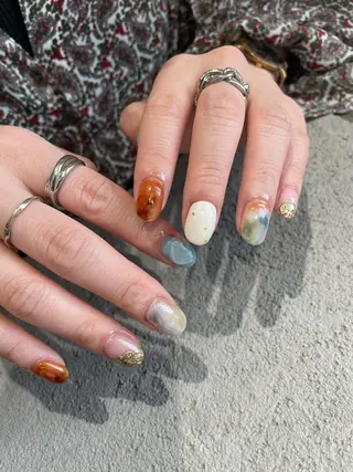 ショート m kaori𓃟のネイルデザイン