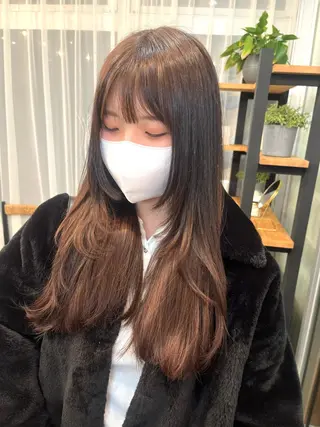 ロング 岩井 駿のヘアスタイル