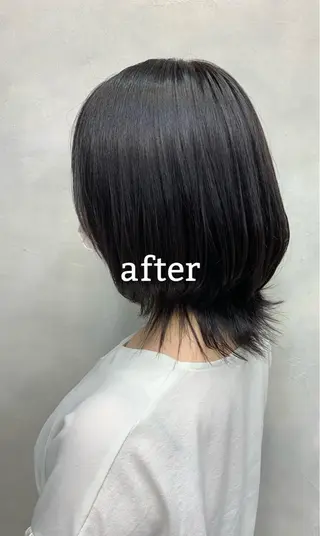 ミディアム カラー 新宿/韓国レイヤー 髪質改善カラー/角所のヘアスタイル