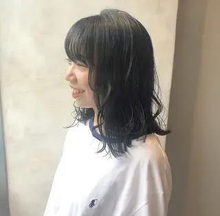 ミディアム カラー 圧倒的透明感カラー nana🦕のヘアスタイル