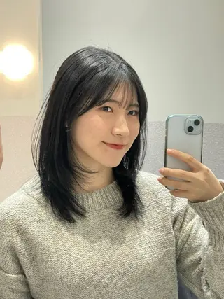 ミディアム ❤︎︎韓国ヘア❤︎︎ 𝑺𝒉𝒊𝒉𝒐のヘアスタイル