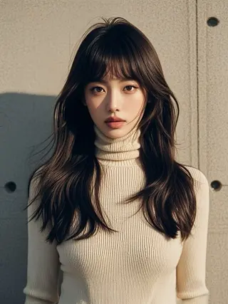 ロング ウルフカット 811 大阪梅田 ウルフのヘアスタイル