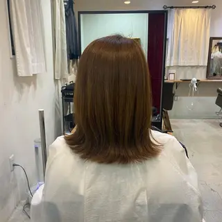 セミロング 切りっぱなしボブ 👩🏼ミニボブのヘアスタイル