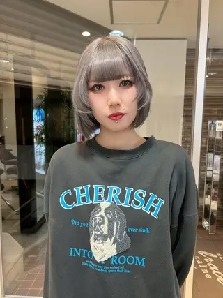 ミディアム カラー 甲斐 司のヘアスタイル