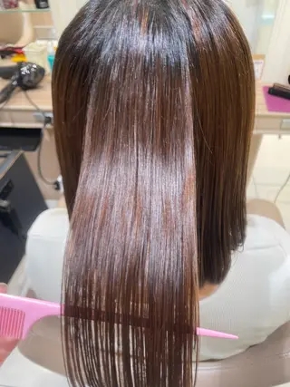 ミディアム パーマ 韓国ヘアメイク🎀/ 縮毛矯正✨山本媛香のヘアスタイル