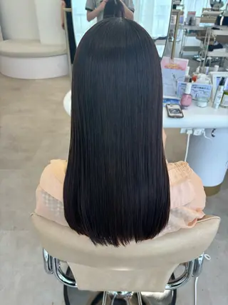 セミロング リン🔔ボブ cut ベージュカラー🤎のヘアスタイル