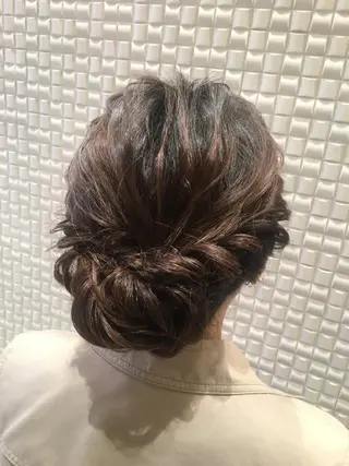 ミディアム セミロング ロング ヘアアレンジ scene.池袋所属・scene. haraのヘアスタイル