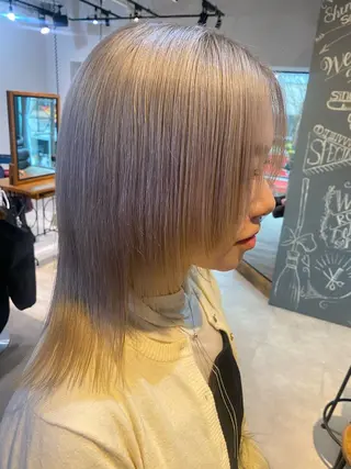 ミディアム カラー scene.池袋所属・scene. haraのヘアスタイル