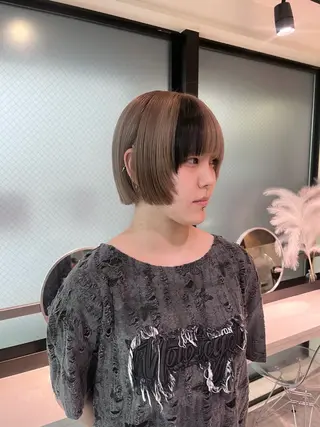 ショート カラー Qin所属・ルーツカラー 🌟  ミキのヘアスタイル