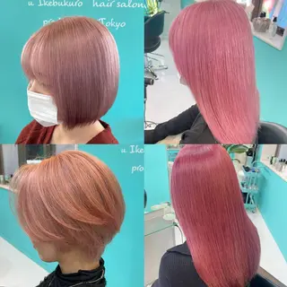 カラー mana/ブリーチ/ ヘアセット/メンズのヘアスタイル