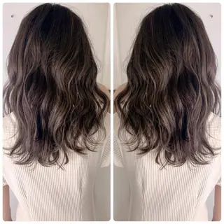 セミロング カラー 京都大人女性ショート 徒歩1分/秋山のヘアスタイル