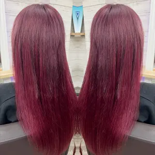 ロング カラー ヘアアレンジ 枝毛カット＆髪質改善 満足NO.1岡しゃんのヘアスタイル