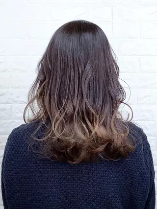 ミディアム カラー エイジングケア特化 美容師✂️山崎竜二のヘアスタイル