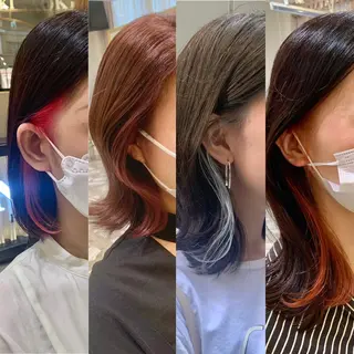 ミディアム カラー パーマ ヘアアレンジ メンズ キッズ ネイル マツエク・マツパ アイブロウ 《褒められる》 透明感カラー/小嶋のヘアスタイル