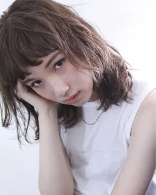 ミディアム カラー 下北沢 soiのヘアスタイル