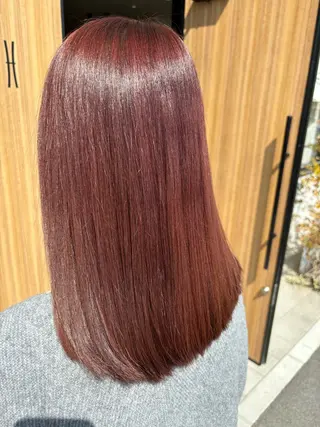 セミロング カラー 小澤 璃奈のヘアスタイル