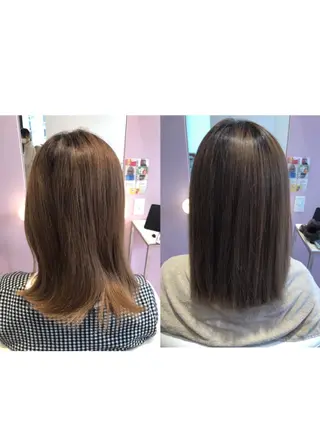 セミロング たけだ れなのヘアスタイル