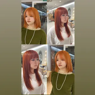セミロング ❤︎韓国レイヤー❤︎ アカリのヘアスタイル
