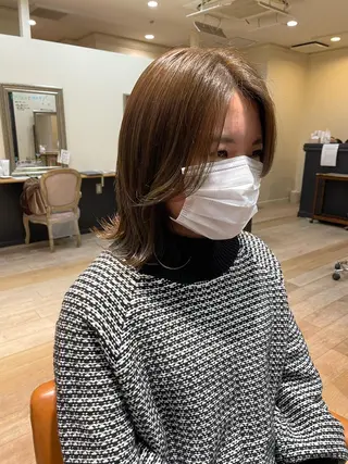 ミディアム 亀川蓮 Agu hairのヘアスタイル