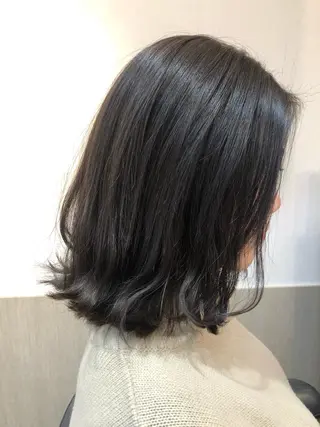 ミディアム カラー MOLLA 浅香山店所属・谷口ゆめ/縮毛矯正/ 大人女子/眉ワックスのヘアスタイル