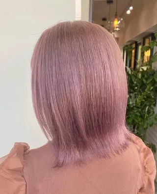 セミロング カラー パーマ ヘアアレンジ メンズ キッズ ネイル マツエク・マツパ 艶ピンク*ヘアセット 🌙shioriのヘアスタイル